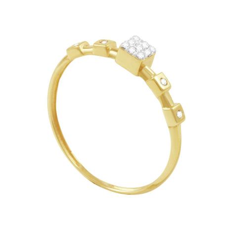 Anel em Ouro 18K Pavê com Brilhantes - AU3054 - Bruna Tessaro Menor preço em Anel em Ouro 18K Pavê com Brilhantes - AU3054 - Bruna Tessaro