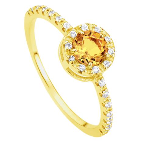 Anel em ouro 18k Zircônia Amarela e Branca an32062 - Joiasgold Menor preço em Anel em ouro 18k Zircônia Amarela e Branca an32062 - Joiasgold