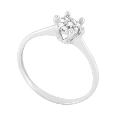 Anel em Ouro Branco 18K com Diamantes - AU5555 - Bruna tessaro Menor preço em Anel em Ouro Branco 18K com Diamantes - AU5555 - Bruna tessaro