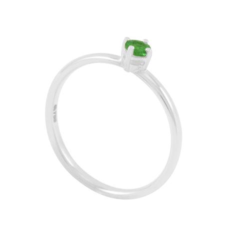Anel em Ouro Branco 18K com Esmeralda - AU5506 - Bruna tessaro Menor preço em Anel em Ouro Branco 18K com Esmeralda - AU5506 - Bruna tessaro