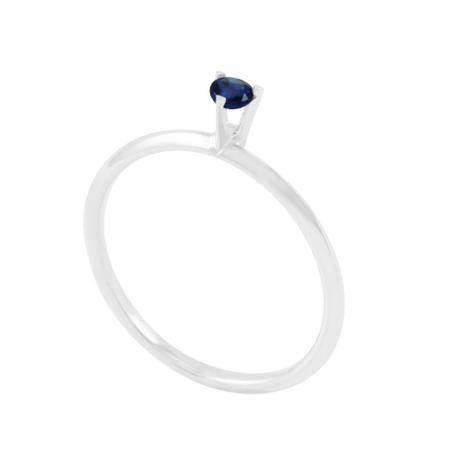 Anel em Ouro Branco 18K com Safira - AU5508 - Bruna tessaro Menor preço em Anel em Ouro Branco 18K com Safira - AU5508 - Bruna tessaro