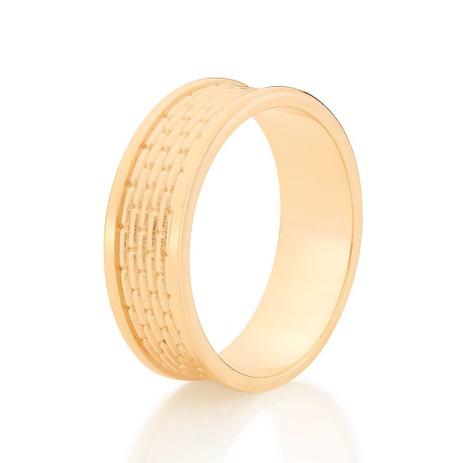 Anel Masculino Folheado A Ouro Rommanel 512801 - Anel - Magazine Luiza