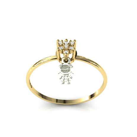 Anel Ouro 18k Coração Pingente Menina Pedras Diamantes - Pontochic Menor preço em Anel Ouro 18k Coração Pingente Menina Pedras Diamantes - Pontochic