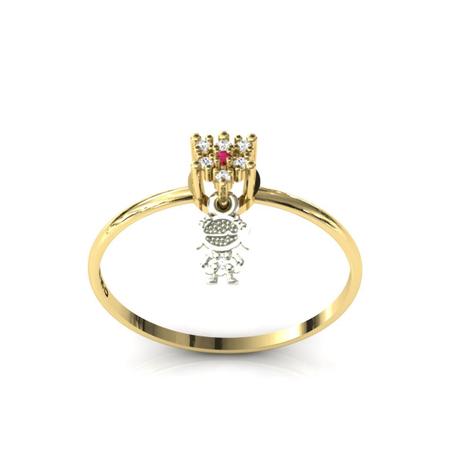 Anel Ouro 18k Coração Pingente Menina Pedras Rubi Diamantes - Pontochic Menor preço em Anel Ouro 18k Coração Pingente Menina Pedras Rubi Diamantes - Pontochic