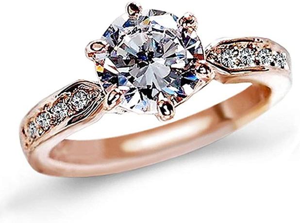 Anel solitário noivado prata 925 com zircônias ⋆ Michelle T. Joias