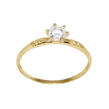 Anel Solitário Ouro 18k Zircônias - cod.2028 - Retran joias é boa?
