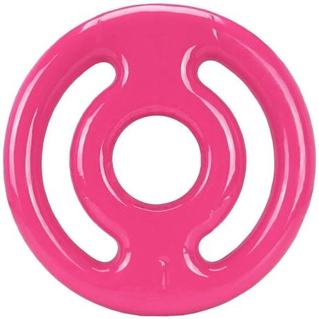 Anilha 1kg Rosa Vazada Emborrachada Mega Peso Menor preço em Anilha 1kg Rosa Vazada Emborrachada Mega Peso