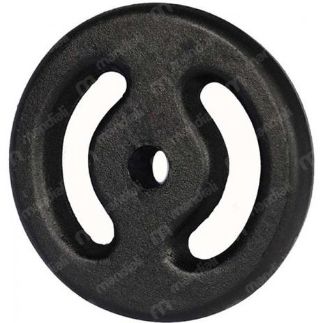 Anilha 3kg em Ferro Fundido Pintada Preto Mega Peso Menor preço em Anilha 3kg em Ferro Fundido Pintada Preto Mega Peso