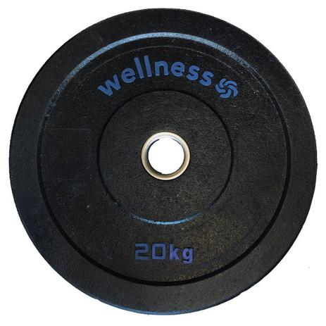 Anilha Olímpica Borracha New Bumper Plate 20kg azul Wellness Menor preço em Anilha Olímpica Borracha New Bumper Plate 20kg azul Wellness