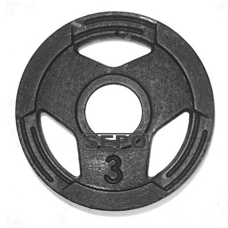Anilha Sport Luxo com Furação Olímpica - 3 Kg - Sepo - pesos Menor preço em Anilha Sport Luxo com Furação Olímpica - 3 Kg - Sepo - pesos