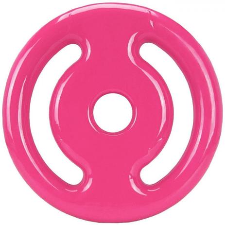 Anilha Vazada Emborrachada 3kg Rosa mega peso Menor preço em Anilha Vazada Emborrachada 3kg Rosa mega peso