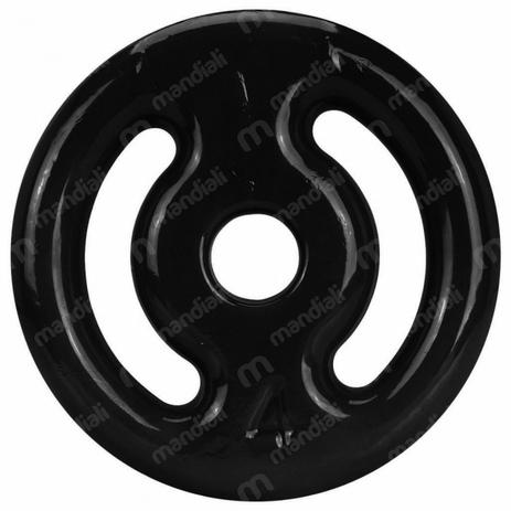 Anilha Vazada Emborrachada 4kg Preta Mega Peso Menor preço em Anilha Vazada Emborrachada 4kg Preta Mega Peso