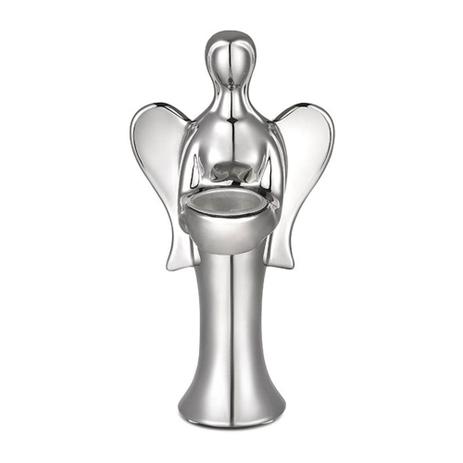 Anjo Porta Vela Prata 13X10X25 Cm - Bencafil é ruim? Anjo Porta Vela Prata 13X10X25 Cm - Bencafil é boa?