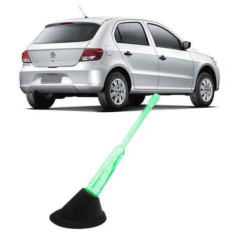 Antena Decorativa Teto Traseiro Iluminada com Led cor Verde - Shekparts Menor preço em Antena Decorativa Teto Traseiro Iluminada com Led cor Verde - Shekparts