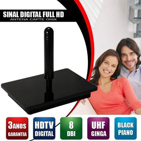 Antena Digital 4K Interna Omnidirecional Capte Onix e Cabo Coaxial 5 mts Menor preço em Antena Digital 4K Interna Omnidirecional Capte Onix e Cabo Coaxial 5 mts