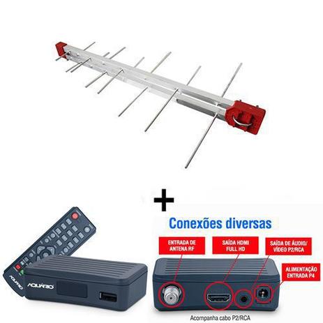 Antena Digital 4K Log 16 e Conversor DTV4000s - Capte Menor preço em Antena Digital 4K Log 16 e Conversor DTV4000s - Capte