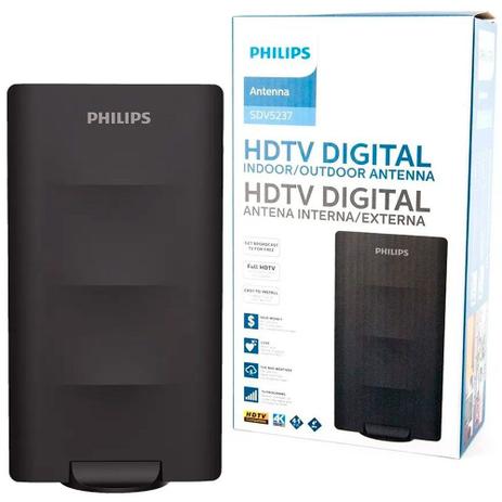 Antena Digital Interna Externa HDTV 4k 4x1 Original Philips Menor preço em Antena Digital Interna Externa HDTV 4k 4x1 Original Philips
