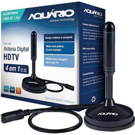 Antena Digital para TV Dtv-100 vhf uhf Fm e Hdtv - Aquário - Aquario é boa?