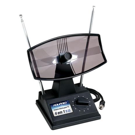 Antena Interna para TV Aquário TV-350 Mini Parabólica VHF UHF e FM Menor preço em Antena Interna para TV Aquário TV-350 Mini Parabólica VHF UHF e FM