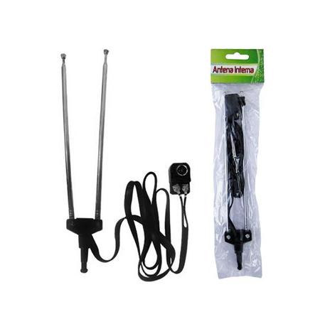 Antena interna para tv/som com adaptador 70 cm - Fu xing Menor preço em Antena interna para tv/som com adaptador 70 cm - Fu xing