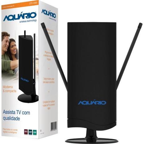 Antena Interna TV VHF/UHF/FM/HDTV Digital DTV-4500 Aquario Menor preço em Antena Interna TV VHF/UHF/FM/HDTV Digital DTV-4500 Aquario