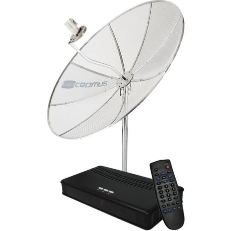 Antena Parabolica Cromus 1,50 M com Receptor LNBF Mono Menor preço em Antena Parabolica Cromus 1,50 M com Receptor LNBF Mono