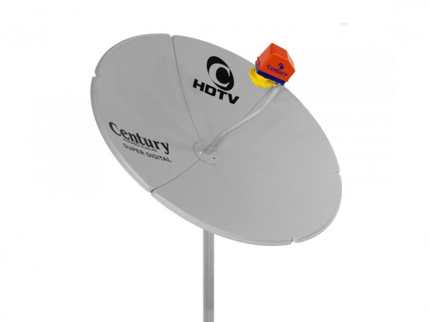 ANTENA PARABÓLICA DIGITAL de CHAPA 1,30M CINZA CENTURY Menor preço em ANTENA PARABÓLICA DIGITAL de CHAPA 1,30M CINZA CENTURY