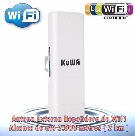 Antena Wifi Externa 2 Km Repetidor Sinal Wifi Access Point - Kuwifi Menor preço em Antena Wifi Externa 2 Km Repetidor Sinal Wifi Access Point - Kuwifi