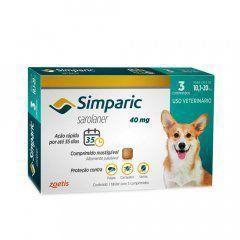 ANTI PULGAS, CARRAPATOS E SARNAS - SIMPARIC (3 COMPRIMIDOS) 40mg PARA CÃES 10,1 - 20 kg - zoetis é boa?