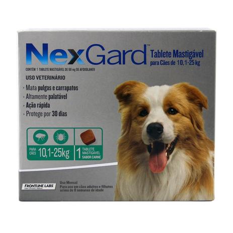 Menor preço em Anti Pulgas e Carrapatos Nexgard 10,1 - 25 Kg Com 1 Comprimido - Frontline labs
