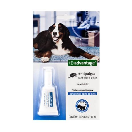 Anti Pulgas para cães e gatos Bayer Advantage acima de 25kg Menor preço em Anti Pulgas para cães e gatos Bayer Advantage acima de 25kg