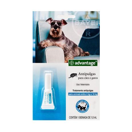 Anti Pulgas para cães e gatos Bayer Advantage entre 4kg e 10kg Menor preço em Anti Pulgas para cães e gatos Bayer Advantage entre 4kg e 10kg