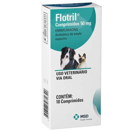 Antimicrobiano MSD Flotril 50 mg 10 comprimidos Menor preço em Antimicrobiano MSD Flotril 50 mg 10 comprimidos
