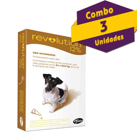 Antipulgas e Anticarrapatos Revolution 12 Combo para Cães de 5 a 10 Kg Menor preço em Antipulgas e Anticarrapatos Revolution 12 Combo para Cães de 5 a 10 Kg