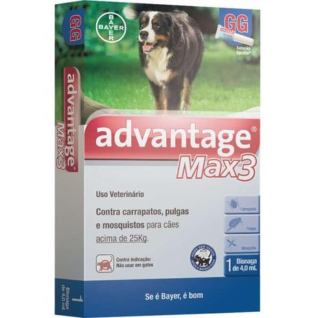Menor preço em Antipulgas E Carrapatos Bayer Advantage Max3 4,0ml Para Cães Acima De 25kg