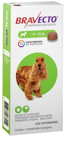 Antipulgas e Carrapatos Bravecto Para Caes de 10 a 20 kg - Comprimido - MSD é boa?