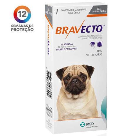 Antipulgas e Carrapatos MSD Bravecto para Cães de 4,5 a 10 Kg - Bravecto, msd saúde animal é boa?
