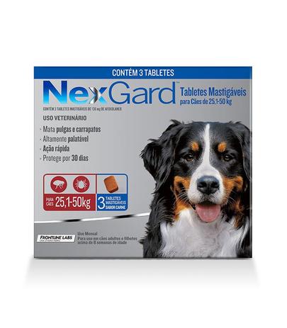 Antipulgas E Carrapatos Nexgard Merial Para Cães De 25,1 A 50kg 3 Tabletes é ruim? Antipulgas E Carrapatos Nexgard Merial Para Cães De 25,1 A 50kg 3 Tabletes é boa?