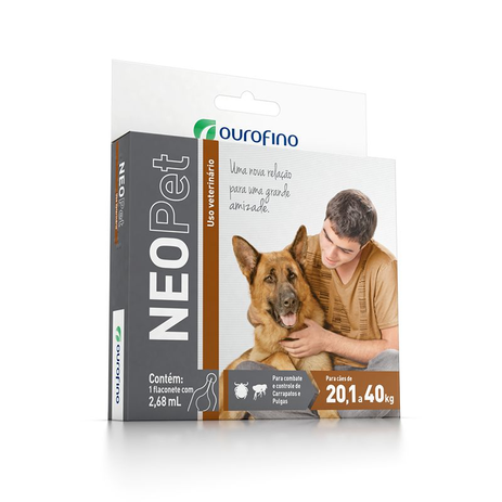 Antipulgas e Carrapatos Ouro Fino Neopet 2,68mL para Cães de 20,1 a 40Kg Menor preço em Antipulgas e Carrapatos Ouro Fino Neopet 2,68mL para Cães de 20,1 a 40Kg