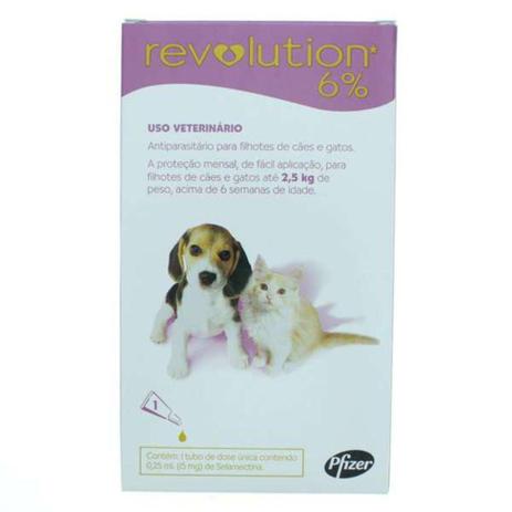 Antipulgas E Carrapatos Zoetis Revolution 6 Para Cães Até 2,5 Kg Menor preço em Antipulgas E Carrapatos Zoetis Revolution 6 Para Cães Até 2,5 Kg