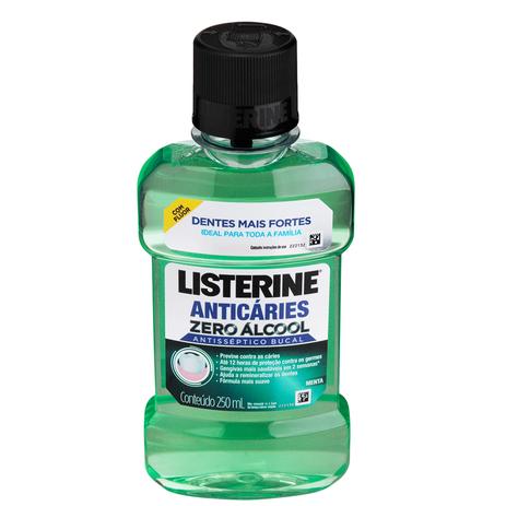 Antisséptico Bucal Listerine Anticáries Zero Álcool 250ml Menor preço em Antisséptico Bucal Listerine Anticáries Zero Álcool 250ml