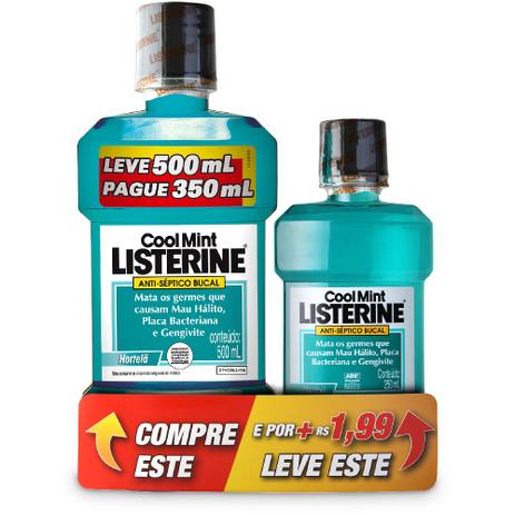 Antisséptico Bucal Listerine Cool Mint 500ml + 250ml é ruim? Antisséptico Bucal Listerine Cool Mint 500ml + 250ml é boa?