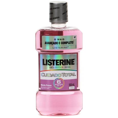 Antisséptico Bucal Listerine Cuidado Total 500ml Menor preço em Antisséptico Bucal Listerine Cuidado Total 500ml