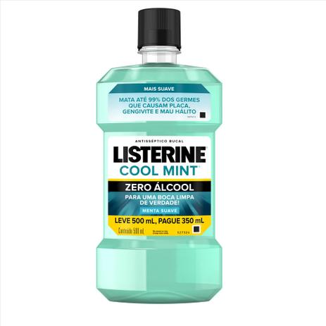 Antisséptico Bucal Listerine Zero 500ml Menor preço em Antisséptico Bucal Listerine Zero 500ml