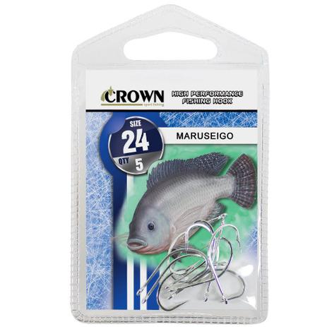 Anzol Crown Maruseigo para Tilápia Niquel Prata Número 24 Cartela com 5 Unidades Menor preço em Anzol Crown Maruseigo para Tilápia Niquel Prata Número 24 Cartela com 5 Unidades