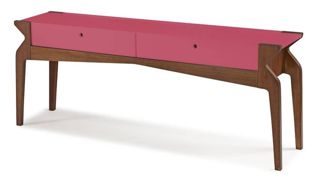 Aparador Brasa 2 Gavetas Cor Cacau Com Rosa - 29183 - Sun house Menor preço em Aparador Brasa 2 Gavetas Cor Cacau Com Rosa - 29183 - Sun house