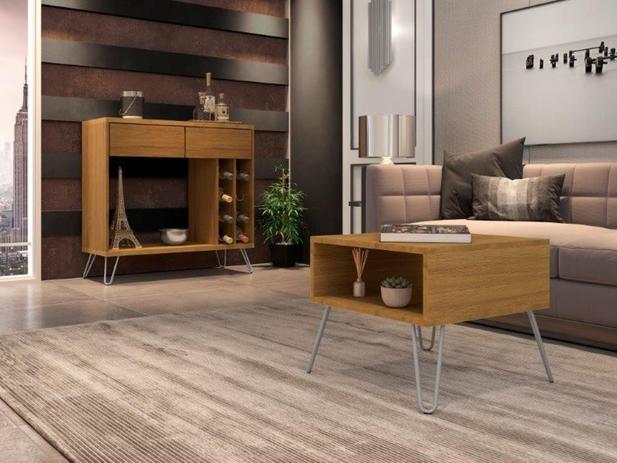 Aparador Buffet com Mesa de Centro Cartier Conjunto Sala de Estar Cinamomo - Moveis bechara é boa?