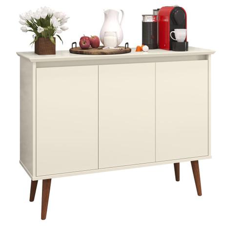Aparador Buffet Retrô 3 Portas Luxo - Off White - EJ Móveis - Rpm Móveis Menor preço em Aparador Buffet Retrô 3 Portas Luxo - Off White - EJ Móveis - Rpm Móveis