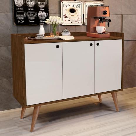 Aparador Buffet Retrô 3 Portas Wood Prime - Freijó / Off White - RPM Móveis Menor preço em Aparador Buffet Retrô 3 Portas Wood Prime - Freijó / Off White - RPM Móveis