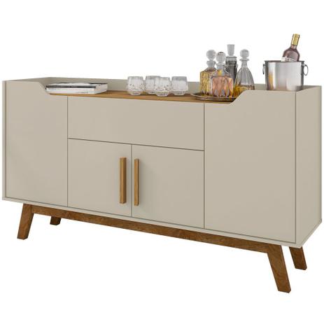 Aparador Buffet Sala de Jantar com 04 Portas 01 Gaveta Future B02 Off White Cinamomo - Lyam Decor Menor preço em Aparador Buffet Sala de Jantar com 04 Portas 01 Gaveta Future B02 Off White Cinamomo - Lyam Decor